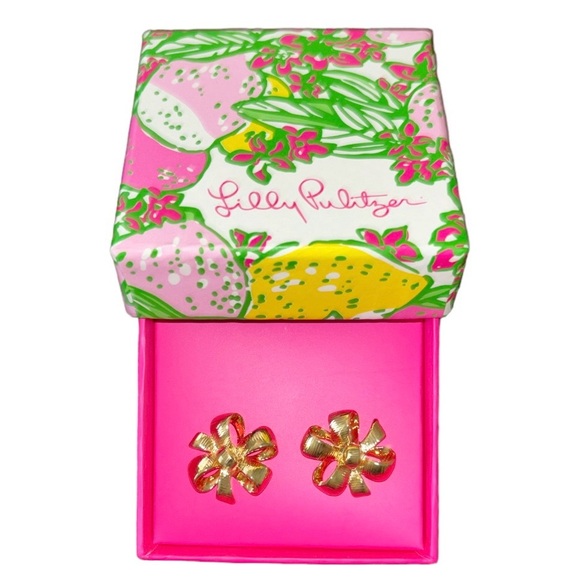 Lilly Pulitzer Bow Tie Earrings - Picture 1 of 4